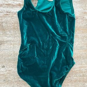 Teal Velvet Leotard